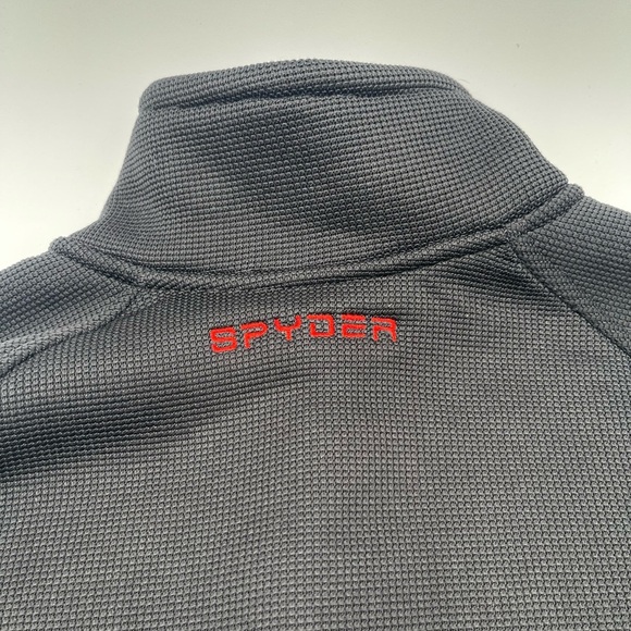 SPYDER Jacket Mens Large Black Constant Full-Zip Sweater Sherpa Lined Knit Coat - Picture 8 of 15